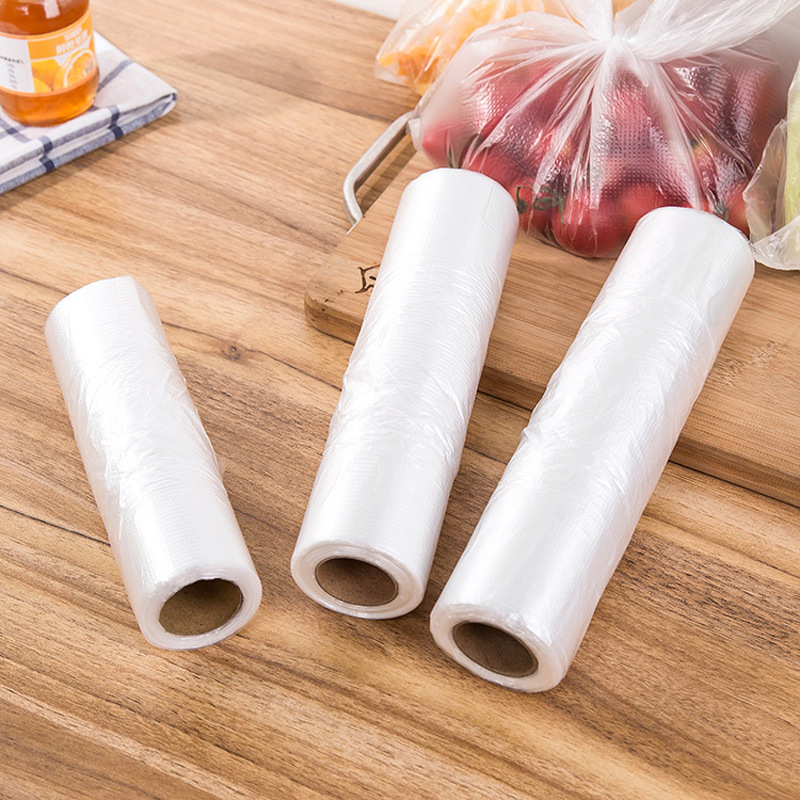 Saci de depozitare a alimentelor în stil vestă, saci pe rolă cu deschidere ruptă, mari, medii și mici, pungi pentru fructe