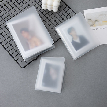 Album Polaroid pentru carduri cu pagini într-o singură grilă, album foto transparent de 3 inch pentru cărți poștale cu stele