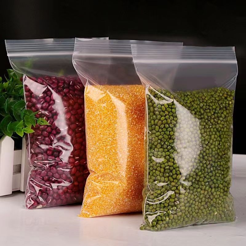 Pungă Ziplock 35x50 cm, transparentă PE pentru conservarea alimentelor, pungă sigilantă auto-etanșă