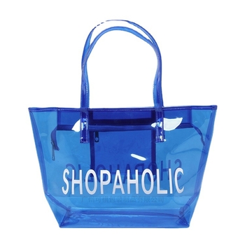 Sac PVC impermeabil pentru cumpărături, cu design gravat cu laser și imprimare a logo-ului