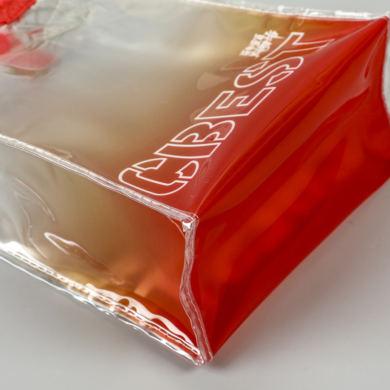 Geantă tote transparentă din PVC, husă de cumpărături la modă, ambalaj cadou pentru Ziua Femeii