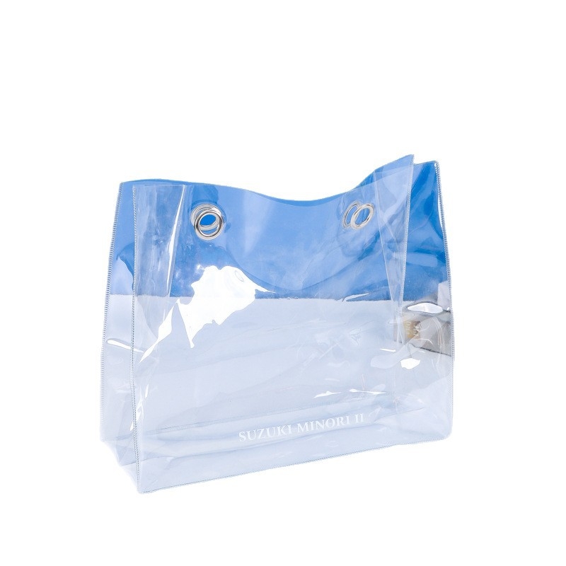 Geantă din PVC transparentă cu logo personalizat – capacitate mare pentru depozitare, bază pătrată
