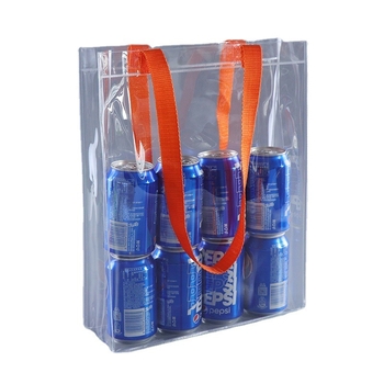 Geantă PVC transparentă personalizată din pungă PP — Geantă cadou transparentă, geantă din plastic colorat