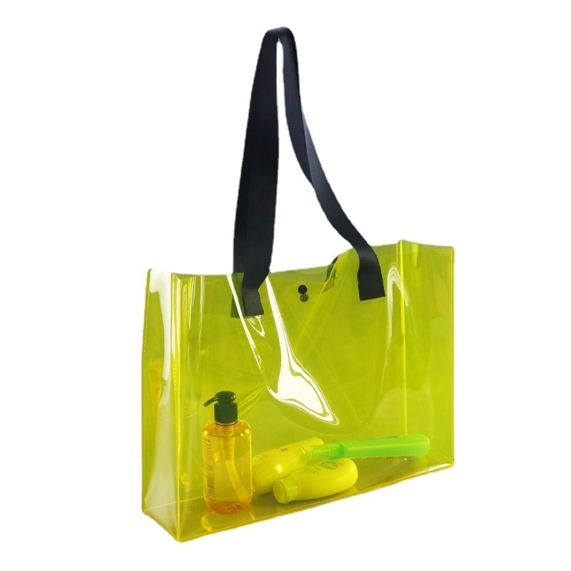 Geantă PVC transparentă personalizată din pungă PP — Geantă cadou transparentă, geantă din plastic colorat