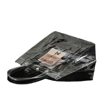 Geantă din PVC transparentă, pungă promoțională personalizată, pungă de cumpărături din plastic cu închizătoare cu capse, logo personalizat