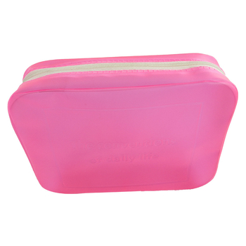 Geantă de plastic transparentă pentru ambalare, geantă cosmetică pentru călătorii și plajă, geantă pătrată cu fermoar, personalizabilă