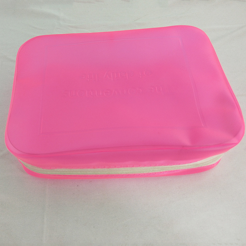 Geantă de plastic transparentă pentru ambalare, geantă cosmetică pentru călătorii și plajă, geantă pătrată cu fermoar, personalizabilă