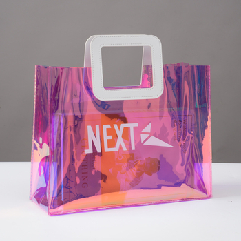 Geantă din PVC cu gravură laser, logo personalizat, TPU transparent, pungă cosmetică cadou cu fermoar