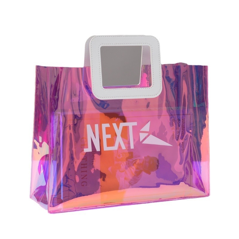 Geantă din PVC cu gravură laser, logo personalizat, TPU transparent, pungă cosmetică cadou cu fermoar