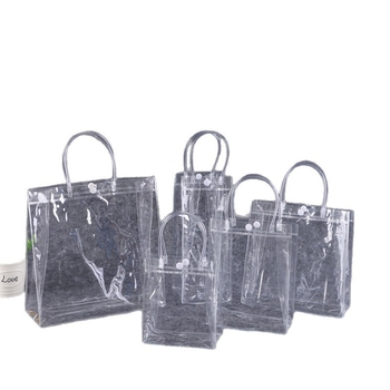 Geantă de cadouri din PVC transparentă, impermeabilă, pentru suveniruri de nuntă, personalizabilă