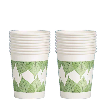Cani de unică folosință din hârtie pentru băuturi calde, întărite și îngroșate, colorate, pachet de 50 de bucăți, capacitate 301–400 ml