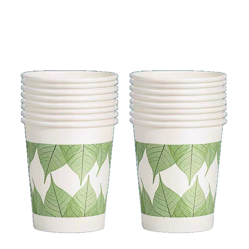 Cani de unică folosință din hârtie pentru băuturi calde, întărite și îngroșate, colorate, pachet de 50 de bucăți, capacitate 301–400 ml