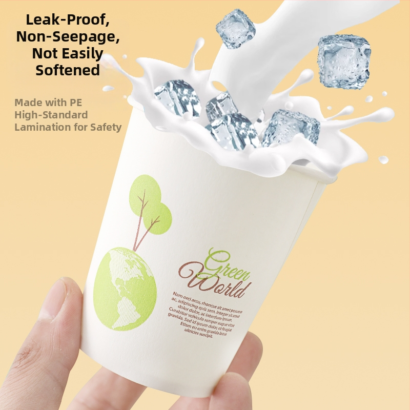 50 kusov tepelne odolných papierových pohárov na čaj a milk tea, netesniace, hrubšie, objem 201-300 ml