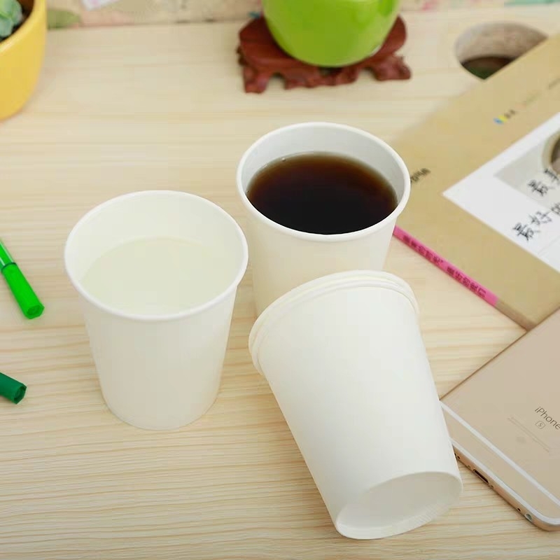 50 pahare de hârtie rezistente la temperaturi înalte pentru ceai și milk tea, fără scurgeri, groase, 201-300 ml