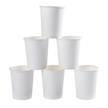 Pahar de unică folosință din hârtie, 4,5 oz (150 ml), alb, pentru uz casnic și comercial, cu logo imprimat