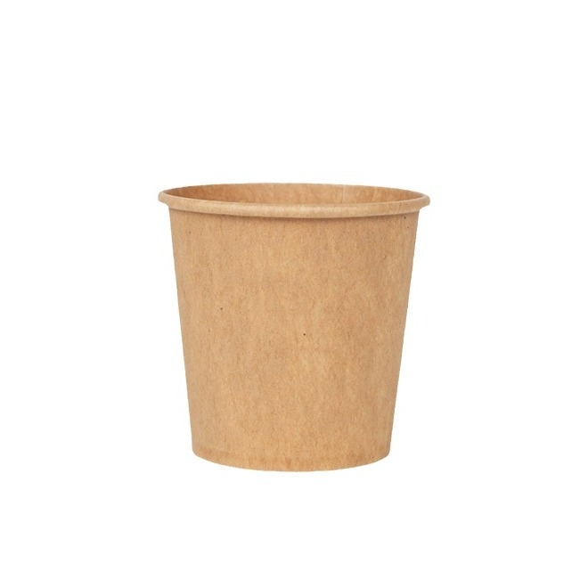 Pahar de unică folosință din hârtie, pereți dubli, kraft, pentru cafea și apă, cu siglă și capac