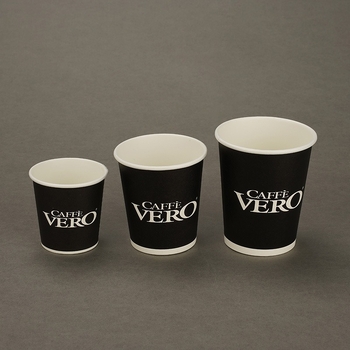 Cupa de hârtie albă, de unică folosință, cu logo, 16 oz, pentru băuturi calde (ceai cu lapte, lapte de soia, apă)
