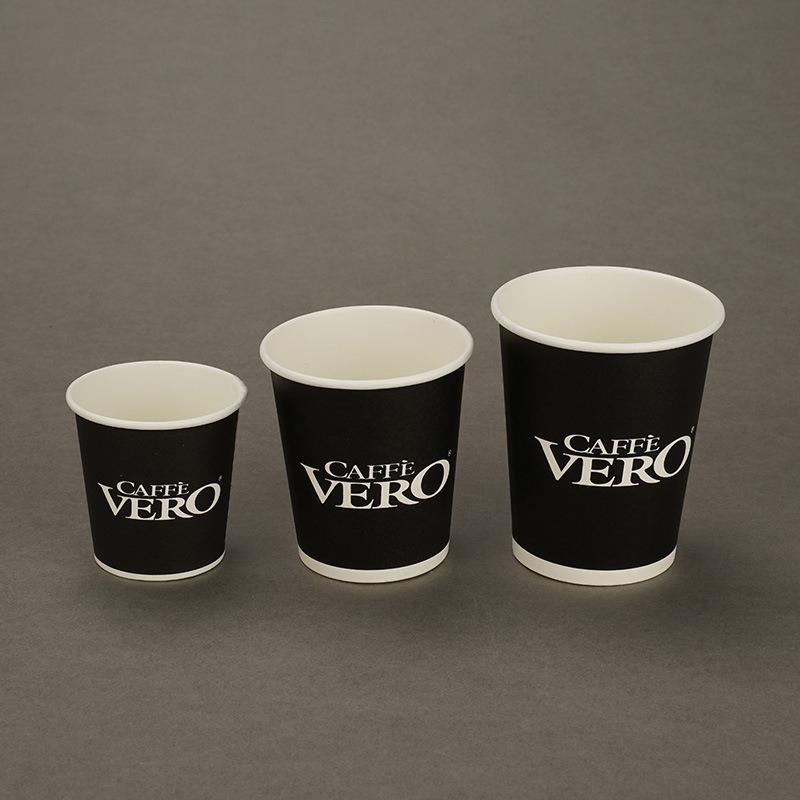 Cupa de hârtie albă, de unică folosință, cu logo, 16 oz, pentru băuturi calde (ceai cu lapte, lapte de soia, apă)