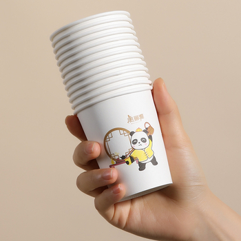 Pahar din hârtie, rezistent la temperaturi înalte, pentru uz comercial și casnic, de unică folosință, gros, 201–300 ml