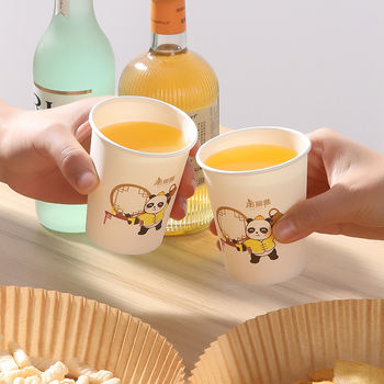 Pahar din hârtie, rezistent la temperaturi înalte, pentru uz comercial și casnic, de unică folosință, gros, 201–300 ml
