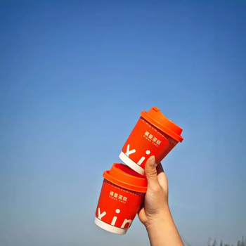 Pahar de hârtie de unică folosință, 10 oz, cu pereți dubli pentru izolarea căldurii, pentru ceai, ceai cu lapte și cafea, cu logo personalizat