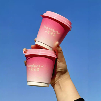 Pahar de hârtie de unică folosință, 10 oz, cu pereți dubli pentru izolarea căldurii, pentru ceai, ceai cu lapte și cafea, cu logo personalizat