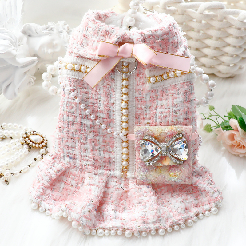 Princeska suknja za male pse, jesen-zima, debeli materijal, Teddy 7492