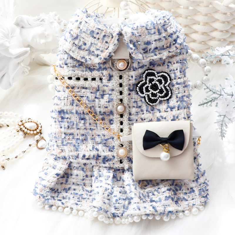 Princeska suknja za male pse, jesen-zima, debeli materijal, Teddy 7492