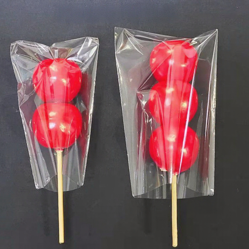 Pungi transparente pentru candied haw și marshmallows, pungi din plastic de lungime mare, de unică folosință, ambalaje mici