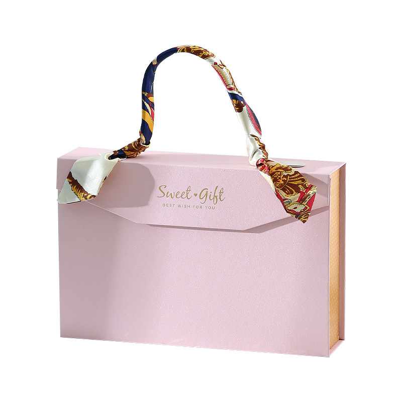 Set portabil de cutii cadou cu capac — cutii goale pentru nunți, cadouri pentru domnișoarele de onoare și cutii pentru bomboane, cu șal de mătase, disponibile în dimensiuni mici, medii și mari