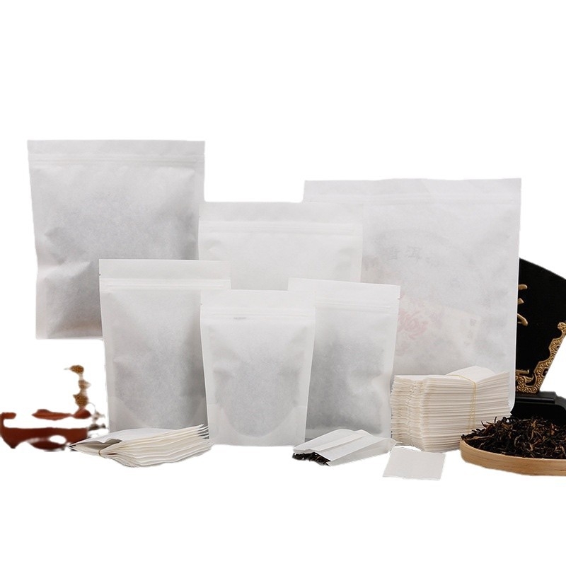 Saci de ceai din hârtie de bumbac, pungi interne pentru ambalarea ceaiului, produse de patiserie cu nuci, pungi sigilate, de înaltă calitate alimentară, albe