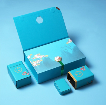 Cutie personalizată pentru ambalaj Mooncake, cutie cadou ceai, cutie de cosmetice în formă de carte, cutie imprimată pentru produse de sănătate, cutie Heaven and Earth, cutie de vin