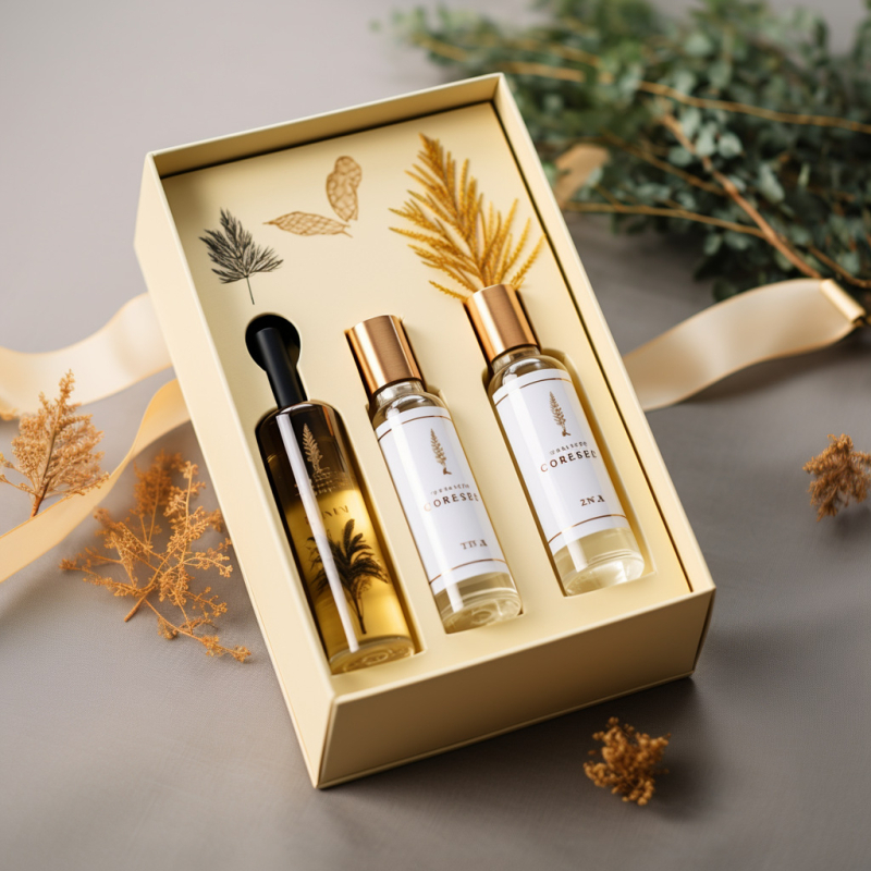 Cutie cadou aromaterapie cu uleiuri esențiale – cutie din carton cu capac cu două părți, cutie cadou cafea și ceai, cutie de înfrumusețare, ambalaj rigid, personalizabil