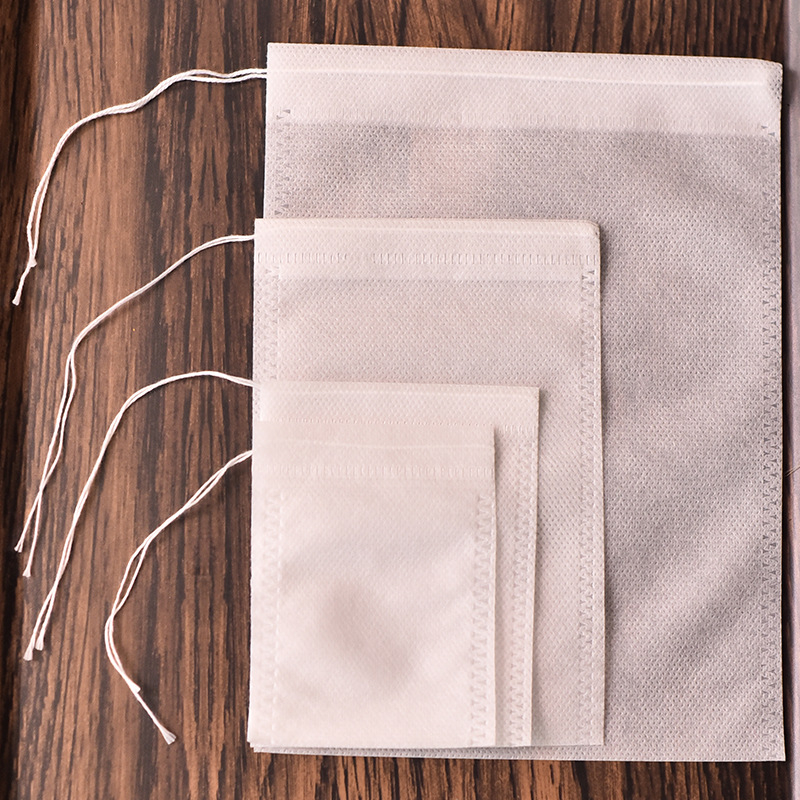 Sac de ceai cu sfoară, de 13×18 cm, de unică folosință – filtru pentru condimente, plante medicinale, baie de picioare, frunze de ceai și infuzie