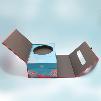 Cutie cadou premium din carton rigid pentru vin roșu și ceai, cutie goală, furseuri de ceai, ambalaj de Anul Nou, cutie de cadou cu mâner, personalizabil