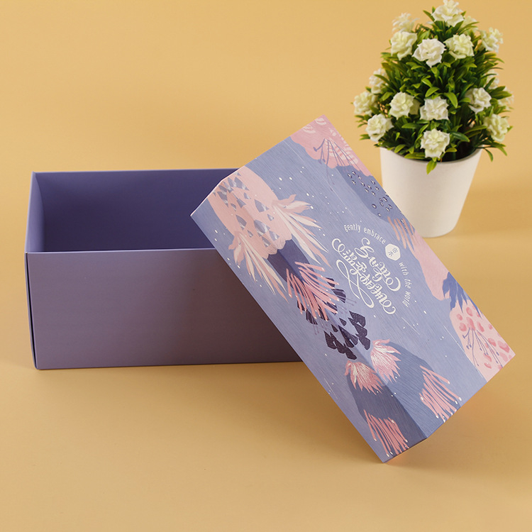 Cutie albă din carton pentru ambalaj de ceai, capac cu două părți, cutie colorată pentru ambalaj de ceai, set cadou elegant