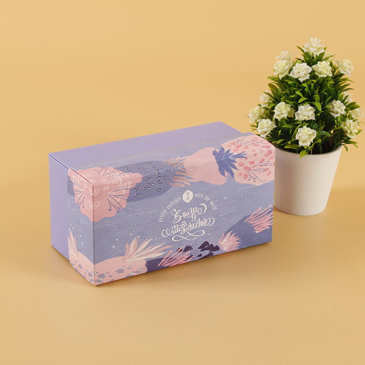 Cutie albă din carton pentru ambalaj de ceai, capac cu două părți, cutie colorată pentru ambalaj de ceai, set cadou elegant