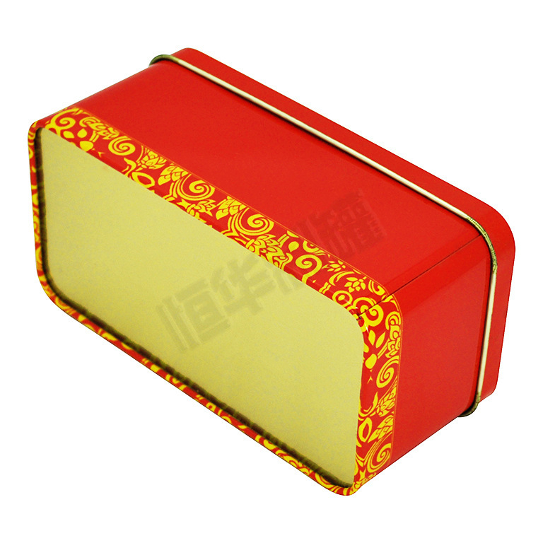 Cutie de ceai Tieguanyin din metal, cutie dreptunghiulară, mic cadou