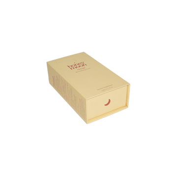 Cutie premium în formă de carte pentru ambalarea ceaiului cu miere, capac magnetic rabatabil, carton cenușiu, imprimare logo
