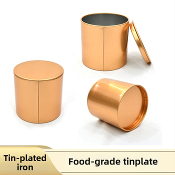 Cutie rotundă din aluminiu, cutie metalică pentru ceai, cutie sigilată pentru lumânări, recipient universal de depozitare