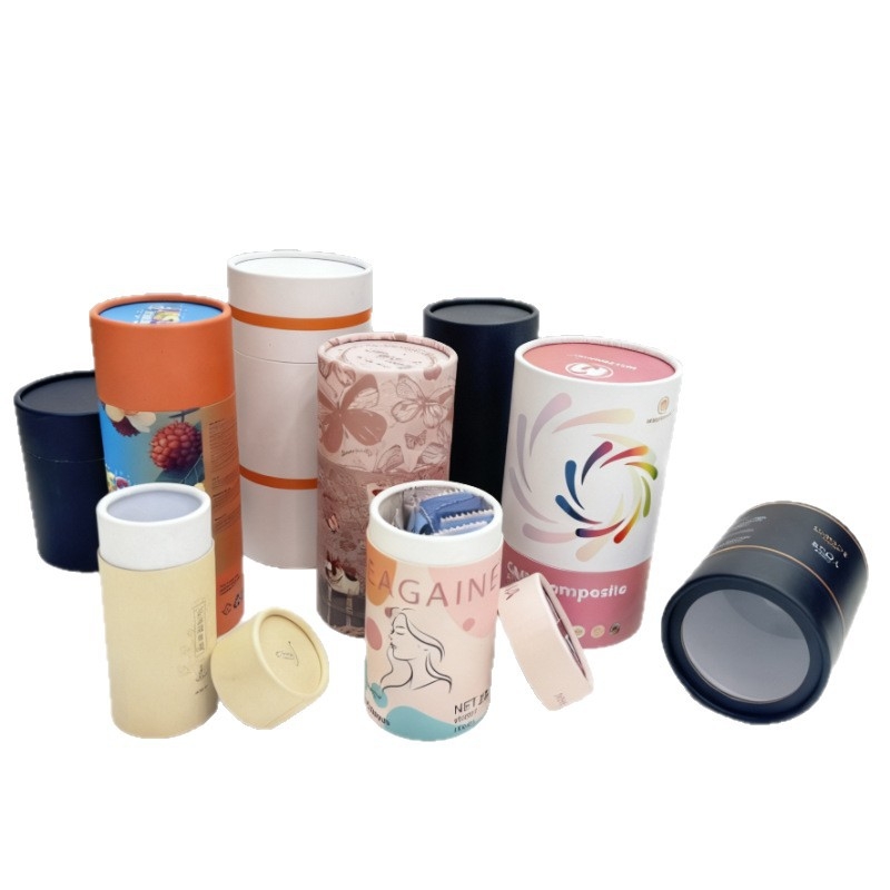 Tuburi cilindrice din hârtie, personalizate, pentru ambalarea ceaiului de calitate alimentară și cutii cadou cosmetice