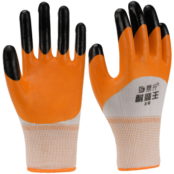 Ding Sheng Mănuși de lucru, rezistente la abraziune și chimice, cu acoperire nylon-nitril, rezistente la ulei și antiderapante