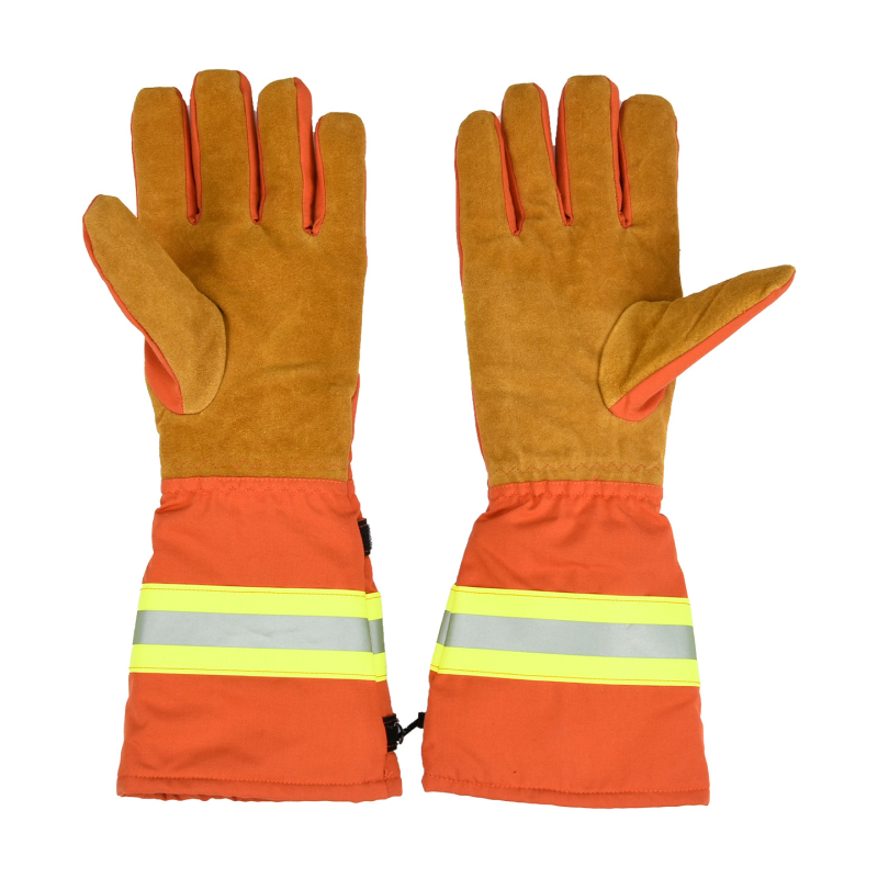 Mănuși de protecție din aramid pentru stingerea incendiilor, rezistente la flăcări și izolante termice, piele nubuc
