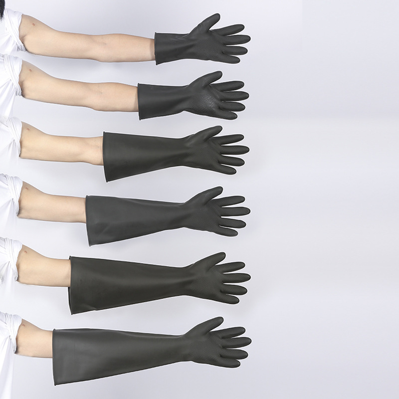 Weidie latex rukavice za zaštitu od kemikalija, duljina 40 cm / 45 cm, debele, otporne na kiseline i baze