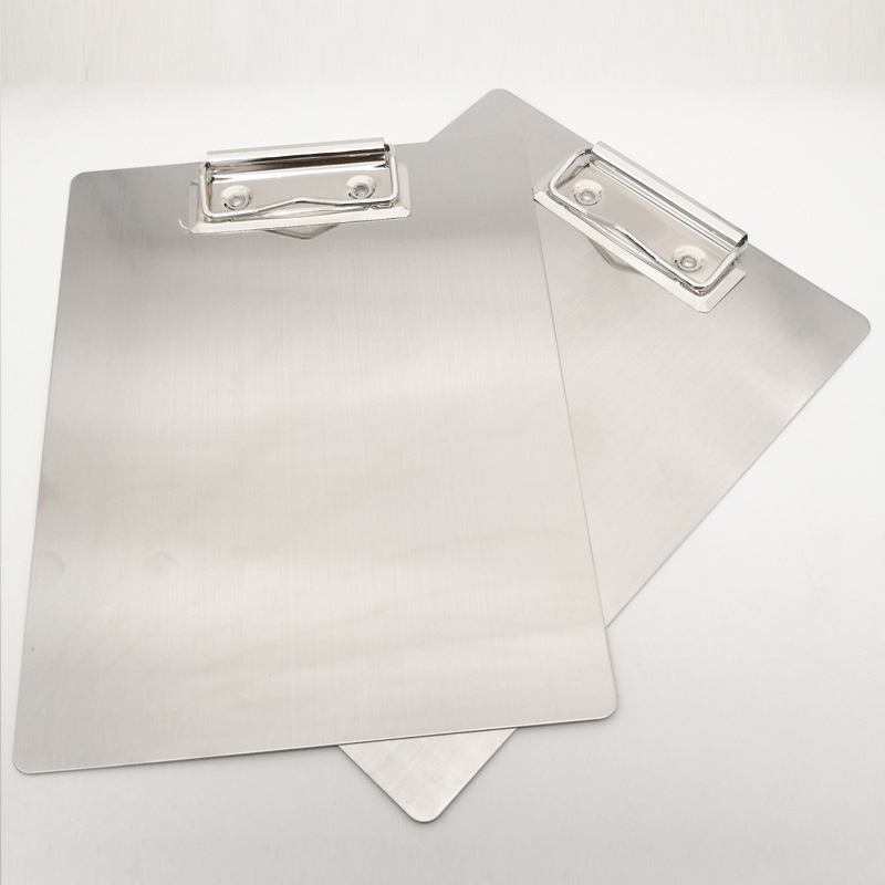 Clipboard din oțel inoxidabil, suport metal pentru meniu, dosar de documente în stil business