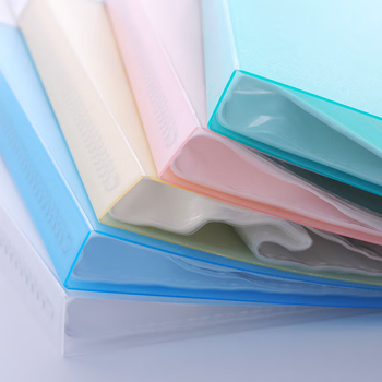 Fișier transparent colorat cu 20 de pagini pentru documente, dosar de birou, elegant și personalizat, cu foi detașabile și construcție îmbunătățită