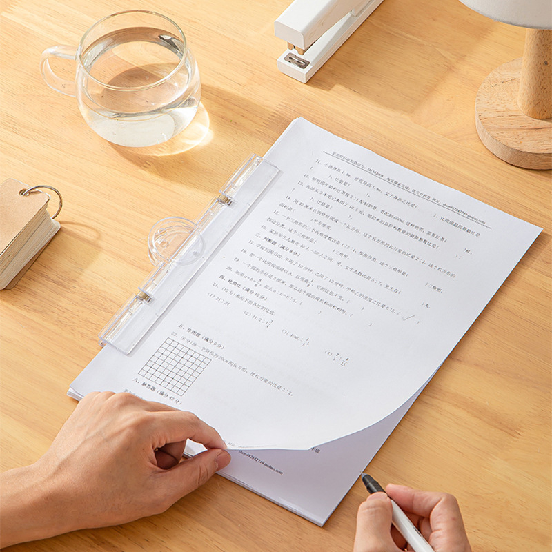 Dosar transparent magnetic A4 pentru elevi, mare capacitate, organizator de documente și chitanțe cu clips magnetic