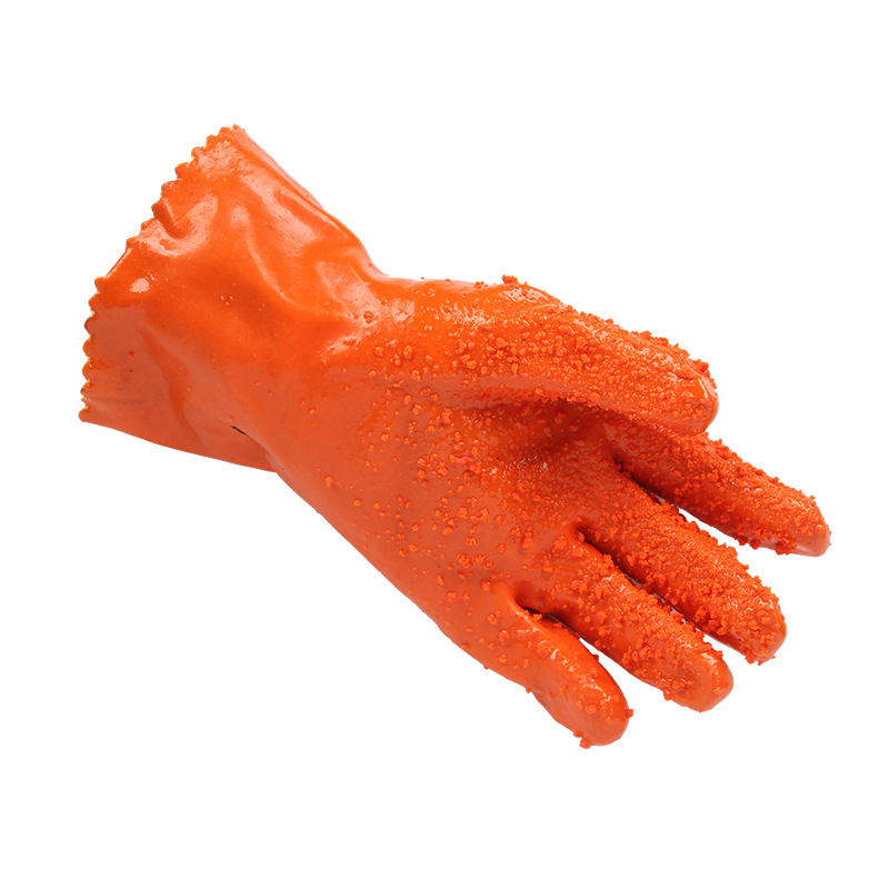 Rukavice s plastičnim premazom i česticama protiv klizanja, otporne na habanje, namijenjene ribarstvu, strojarstvu, kemijskoj industriji i lakiranju