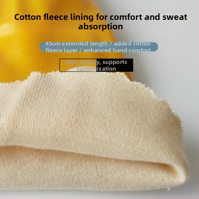 Comfortable industrijske PVC rukavice s podlogom od pamuka, duljine 45 cm, otporne na ulje, kiseline i lužine, protuklizne