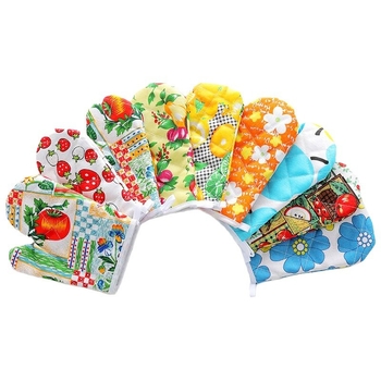 Mănuși izolante pentru cuptorul cu microunde, groase, set din două piese, pernă izolatoare cu căptușeală de catifea